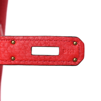 Hermes Togo Birkin 35 Rouge Casaque 6 of 11