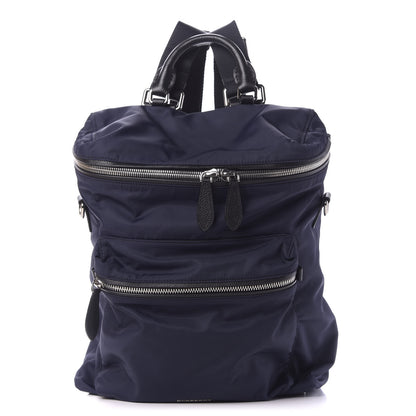 Burberry Nylon Pebbled Calfskin Backpack Navy 1 of 11