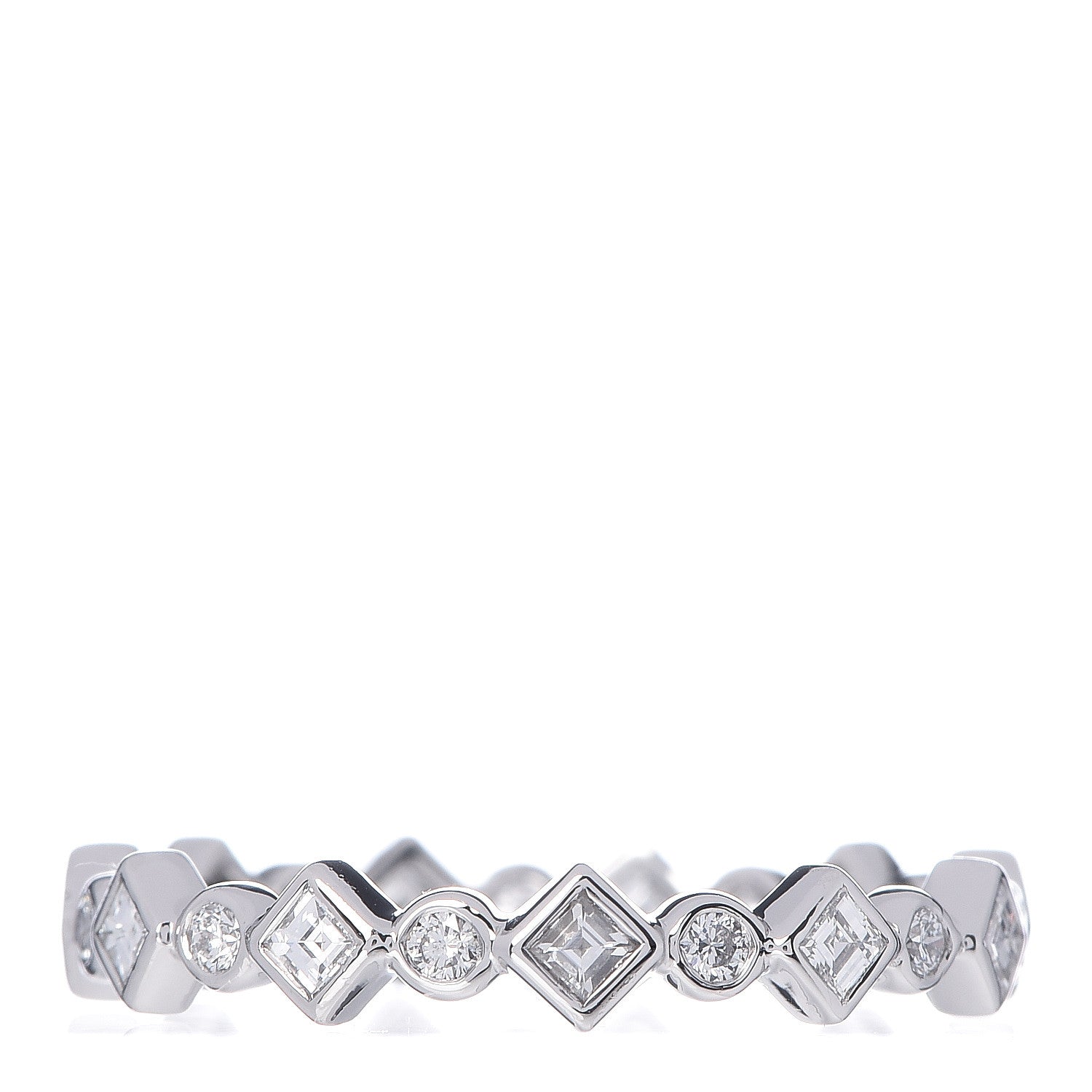 Tiffany Platinum Diamond Jazz Band Ring 50 5.25 1 of 5