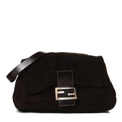 Fendi Suede Calfskin Mama Baguette Brown 1 of 16
