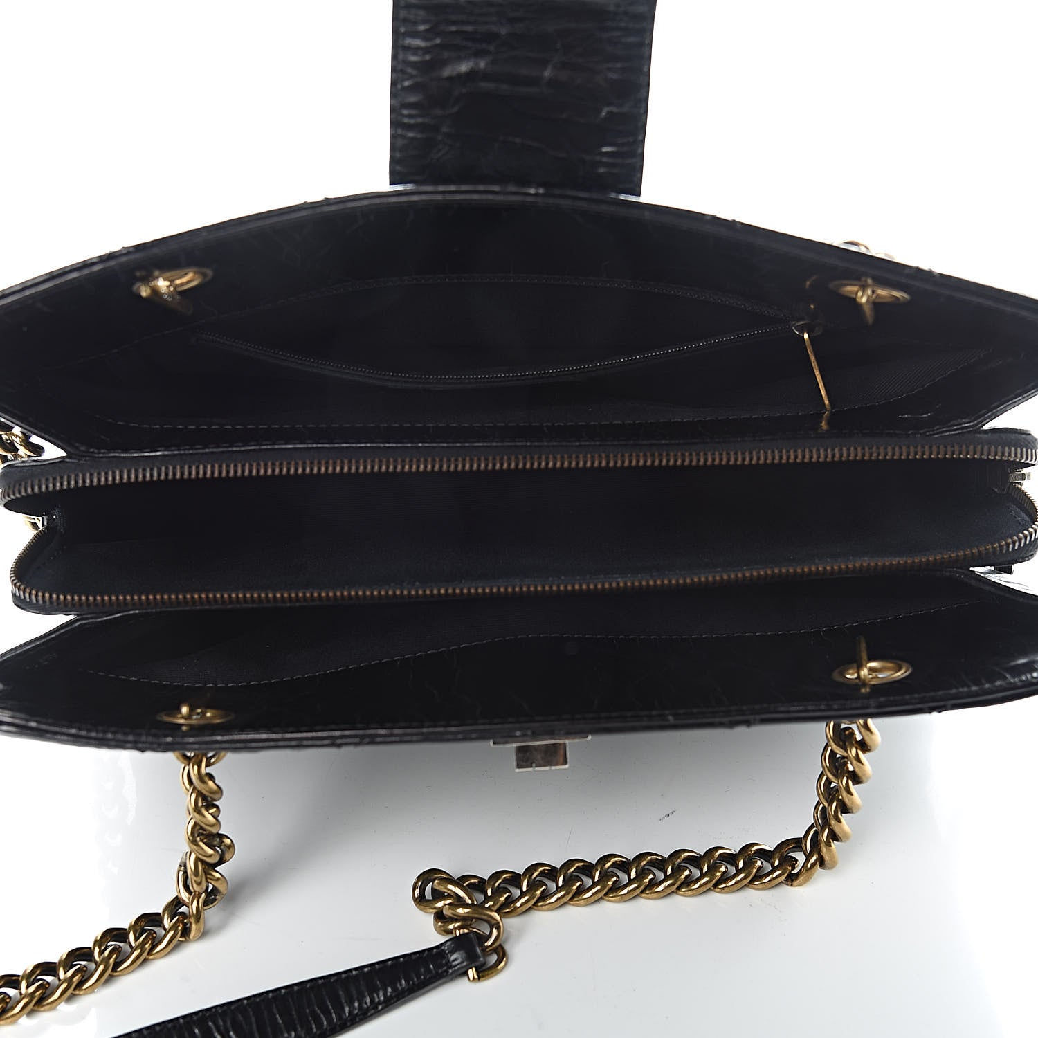Chanel Glazed Crackled Calfskin Small Reissue Tote Black 5 of 11
