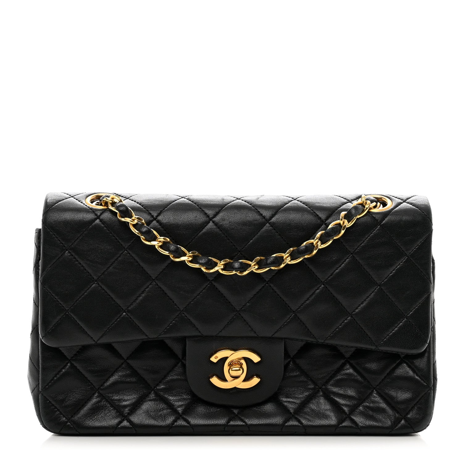 Chanel Lambskin Quilted Small Double Flap Black 1 of 14