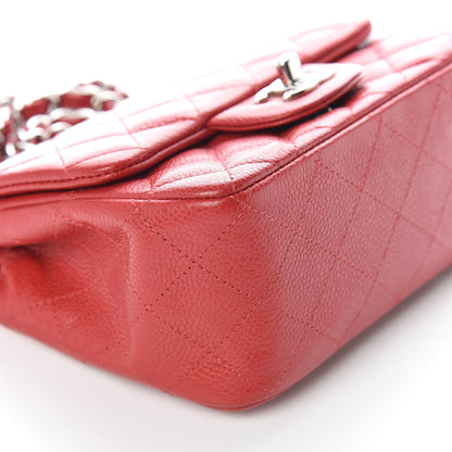 Chanel Caviar Quilted Mini Square Flap Red 5 of 9