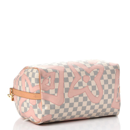 Louis Vuitton Damier Azur Tahitienne Speedy Bandouliere 30 Rose Ballerine 5 of 11