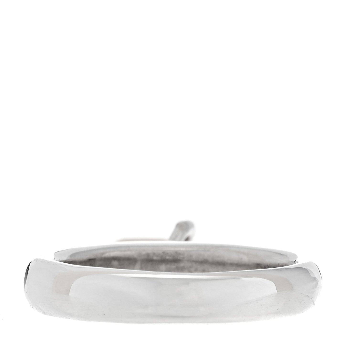 Sterling Silver 18K Yellow Gold Heart Lock Charm Ring 53 6.5