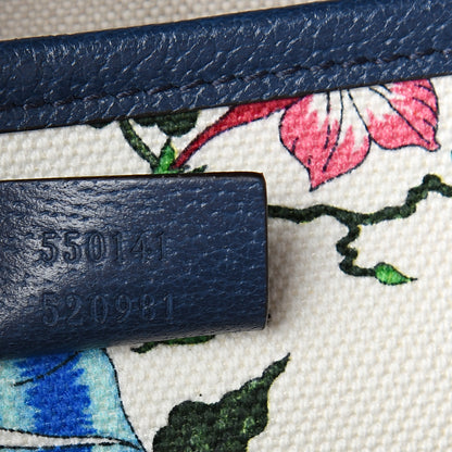 Gucci Canvas Medium Flora Tote White Multicolor Blue Agata 6 of 9