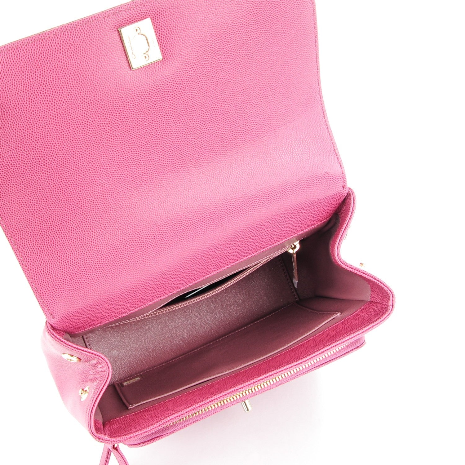 Chanel Caviar Quilted Small Business Affinity Flap Dark Pink 5 of 8