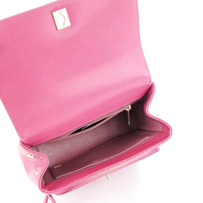 Chanel Caviar Quilted Small Business Affinity Flap Dark Pink 5 of 8