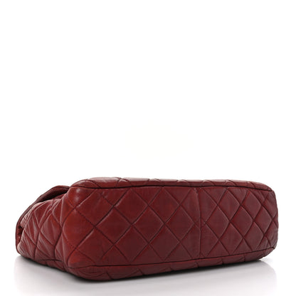 Chanel Lambskin Quilted Jumbo Single Flap Dark Red 4 of 9