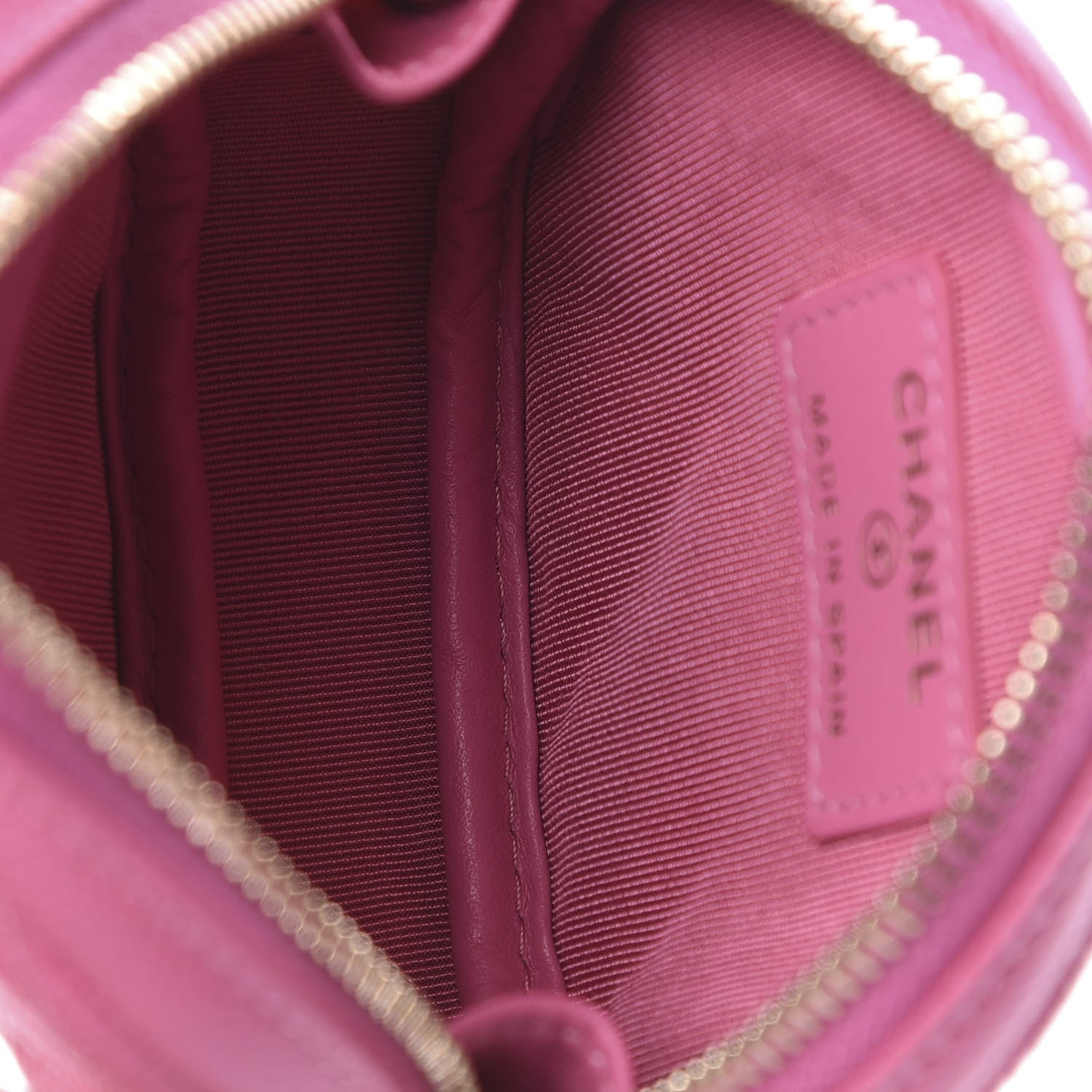 Chanel Caviar Quilted Zip Around Classic Coin Purse Pink 5 of 11