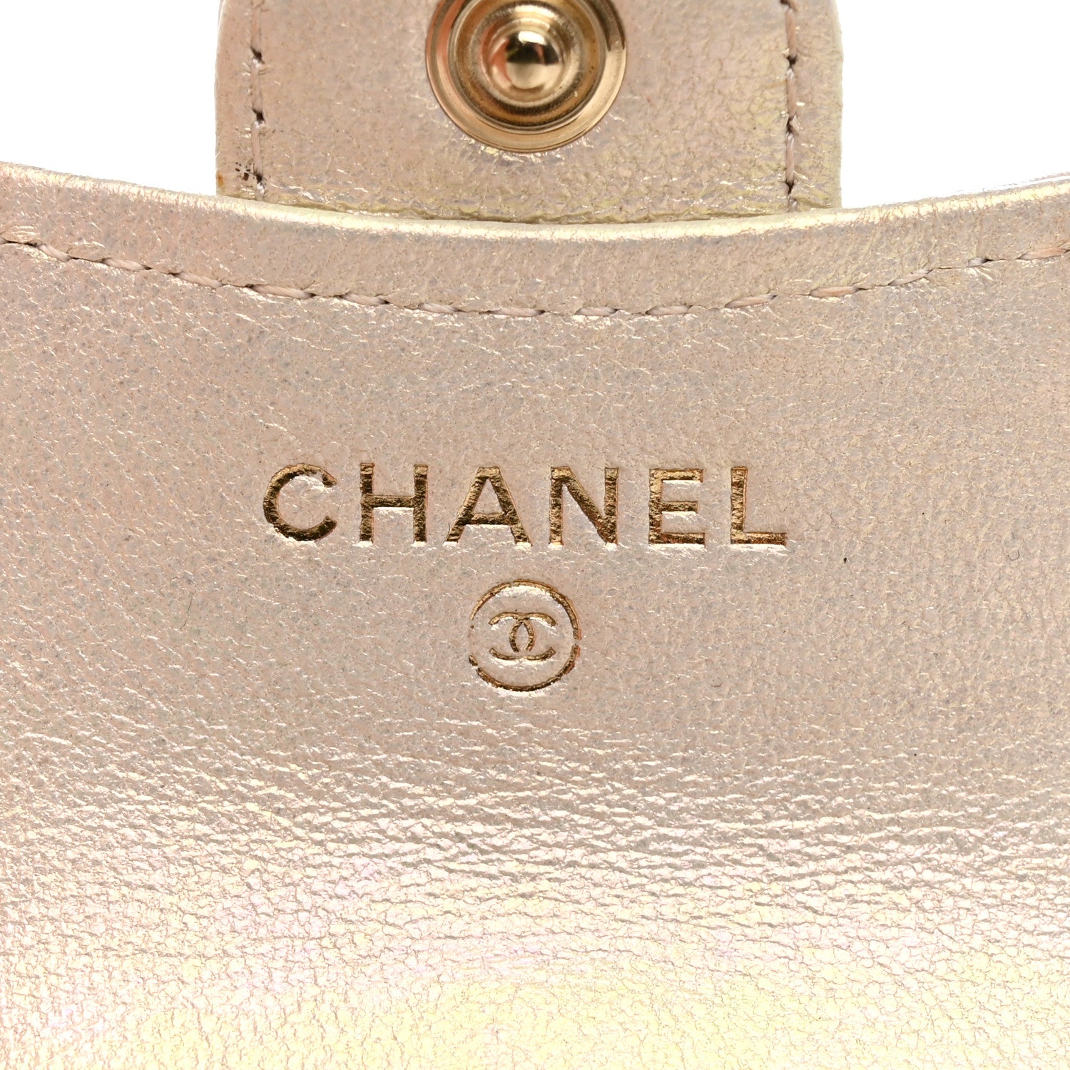 Chanel Iridescent Lambskin Quilted Airpods Pro Case Ivory 6 of 8