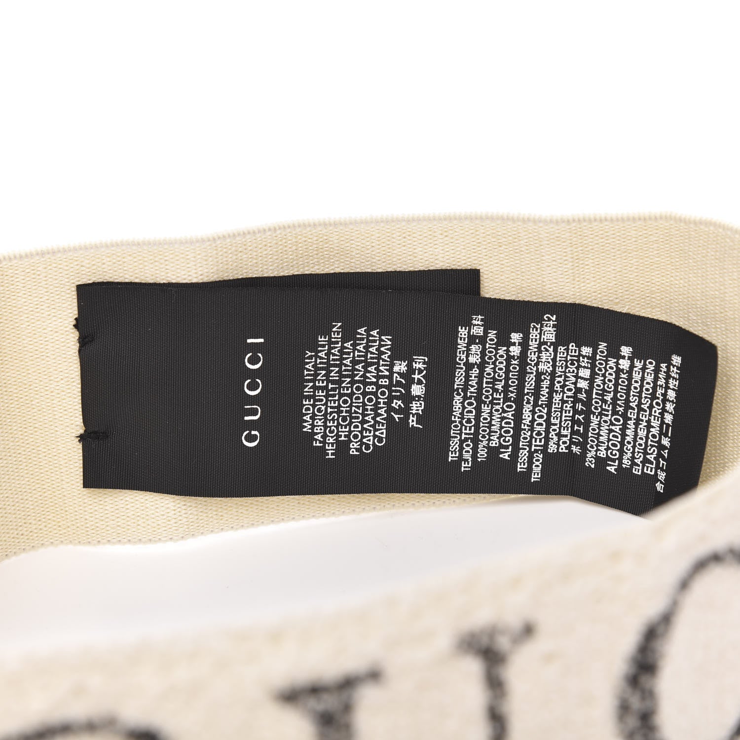 Gucci Cotton Elastic Logo Headband White 4 of 5