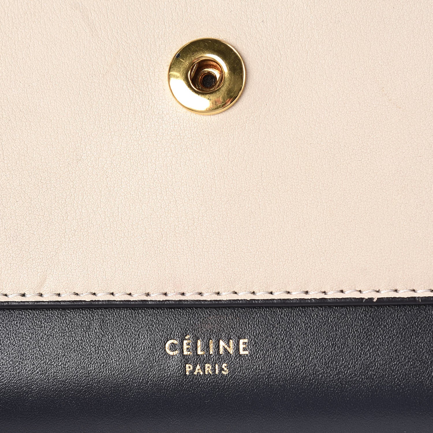 Celine Stingray Shiny Calfskin Clutch on a Chain Black 7 of 9