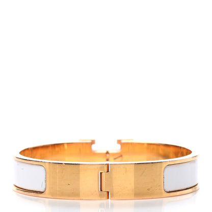 Hermes Enamel Narrow Clic Clac H Bracelet PM White 2 of 3