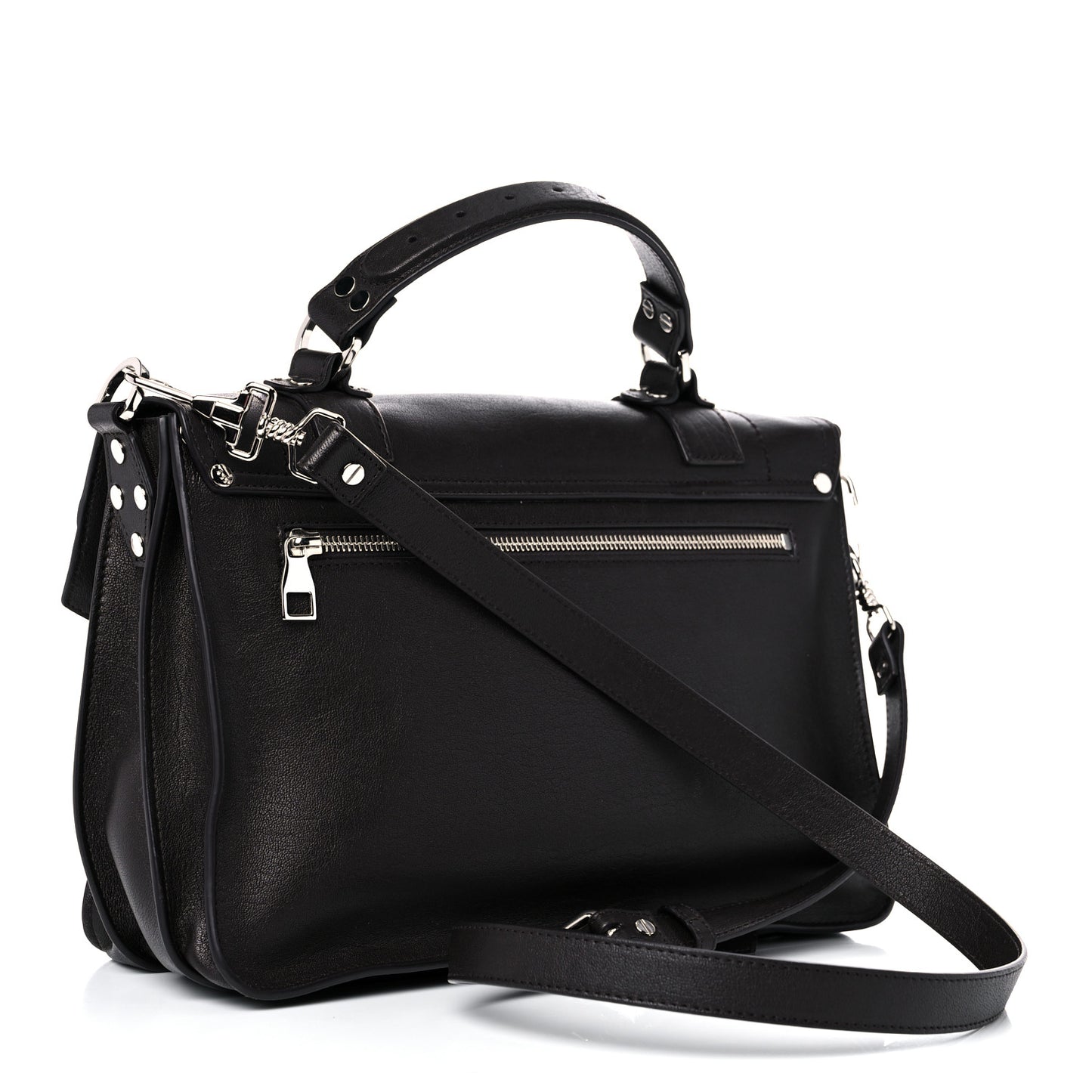 Lambskin Medium PS1 Satchel Black