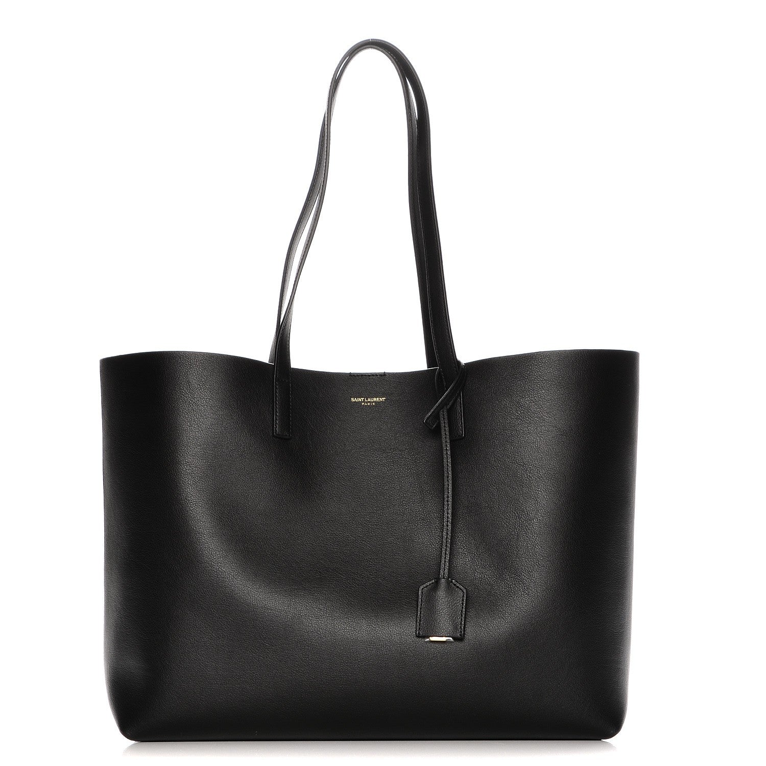 Saint Laurent Calfskin Large Shopping Tote Black 3 of 9