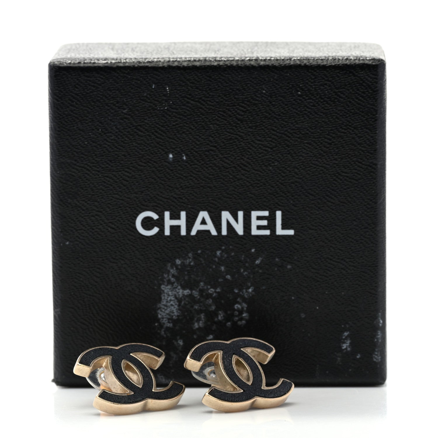 Chanel Lambskin CC Earrings Black 5 of 5