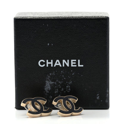 Chanel Lambskin CC Earrings Black 5 of 5