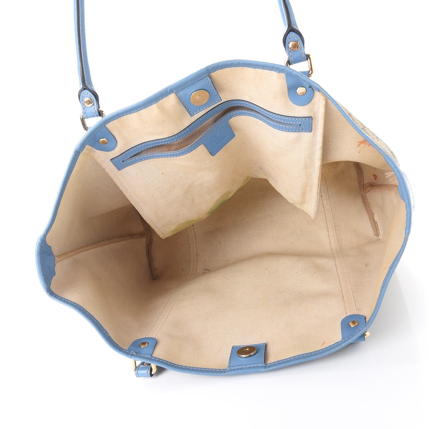 GG Plus Monogram Medium Joy Tote Light Blue