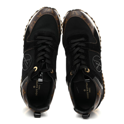 Louis Vuitton Suede Monogram Run Away Sneakers 38 Black 2 of 9