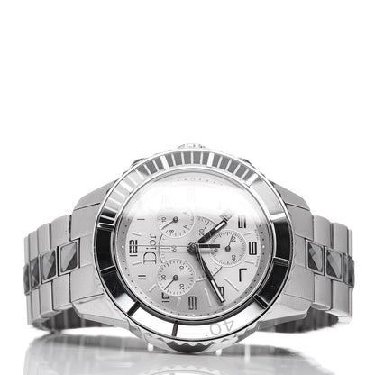 Christian Dior Stainless Steel Sapphire 38mm Christal Chronograph Quartz Watch Grey 3 of 8