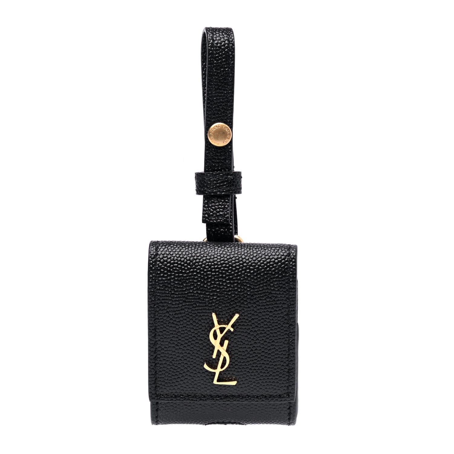 Saint Laurent Grain De Poudre Monogram Airpods Case Black 1 of 4