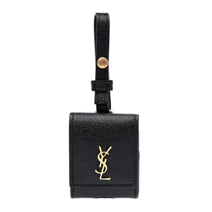Saint Laurent Grain De Poudre Monogram Airpods Case Black 1 of 4
