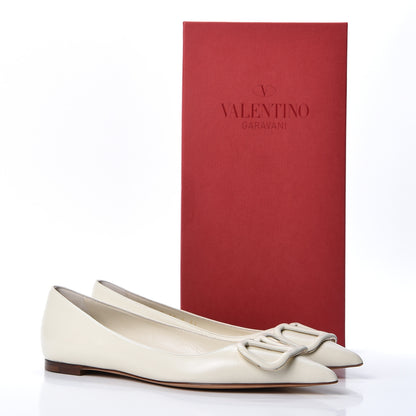 Valentino Garavani Nappa Vlogo Flats 37 Light Ivory 11 of 11