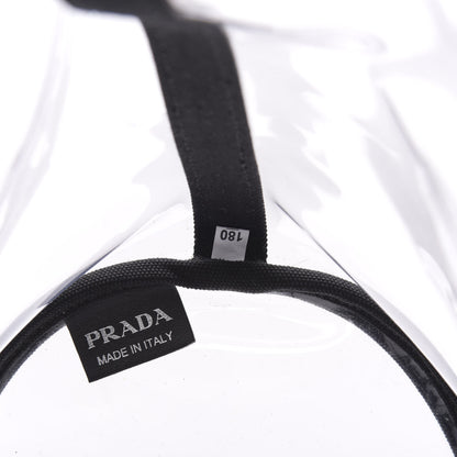 Prada Plexiglass Calfskin Small Shopper Tote Black 8 of 11