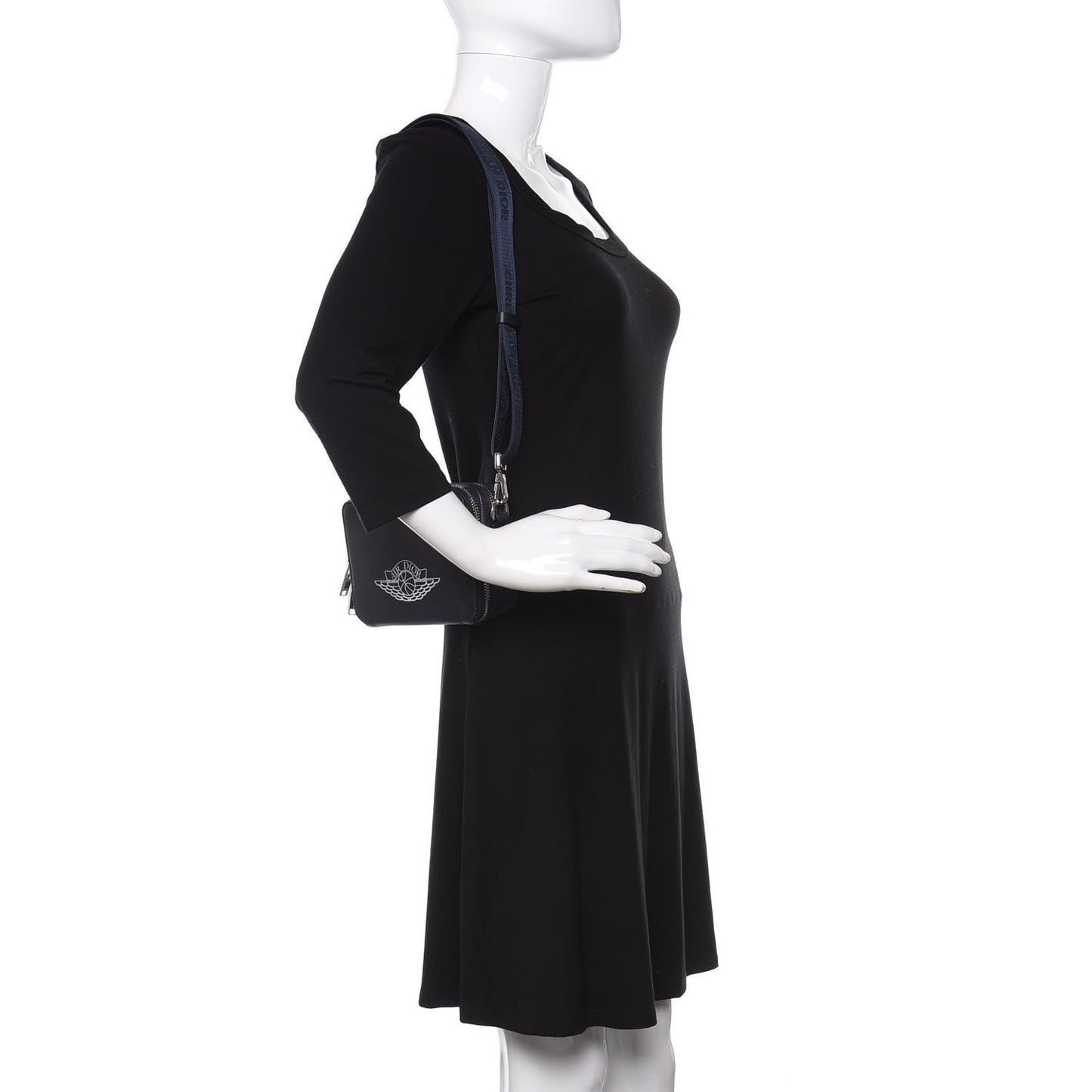 X AIR JORDAN Grained Calfskin Crossbody Blue