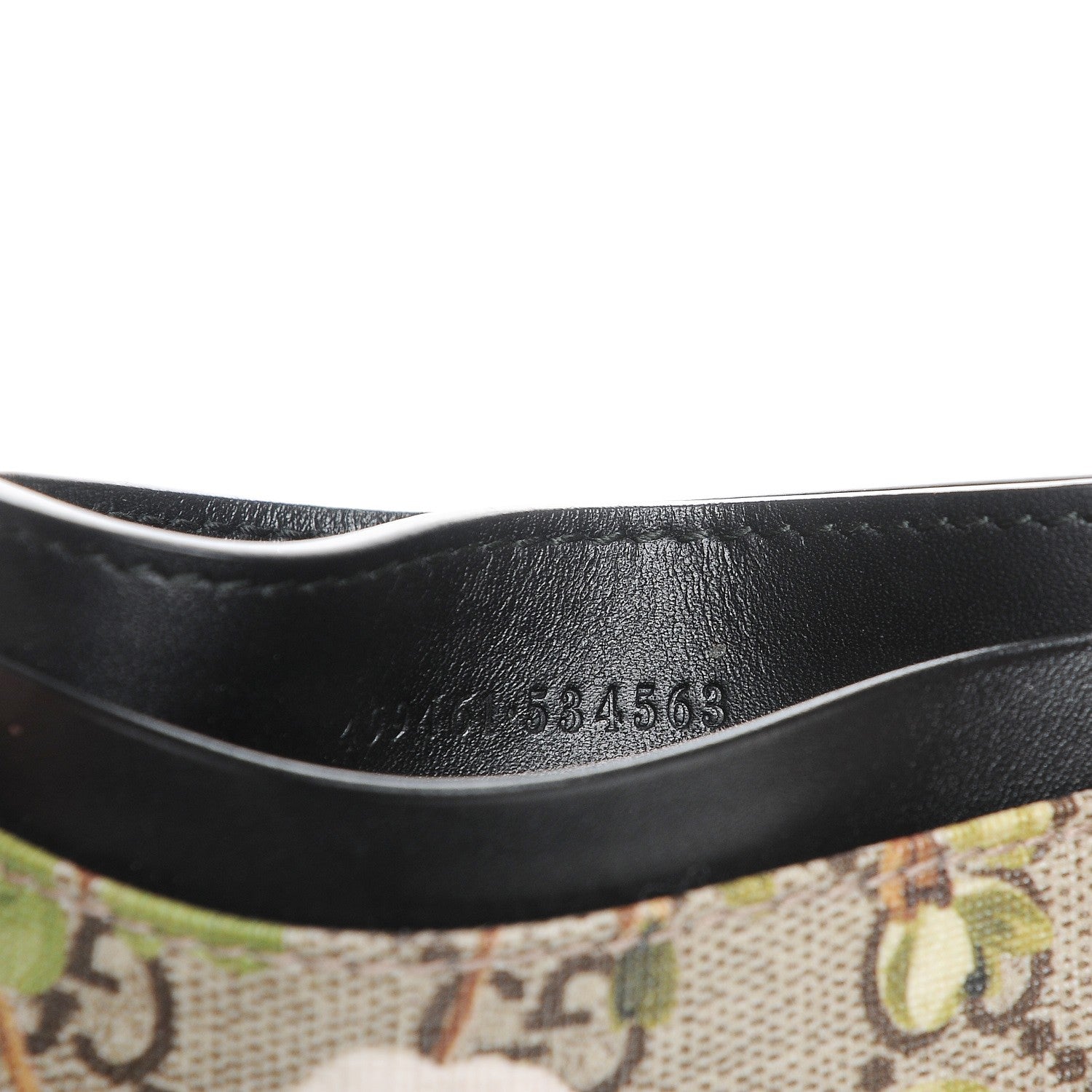 Gucci GG Supreme Monogram Blooms Card Holder Beige New Military Black 7 of 7