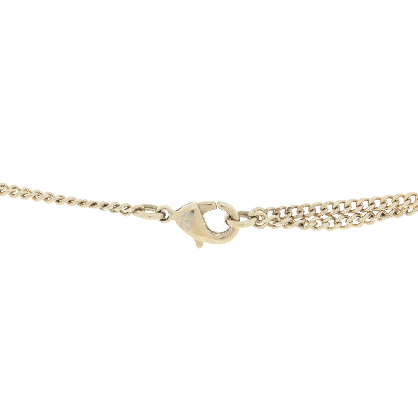 Crystal CC Chain Necklace Gold