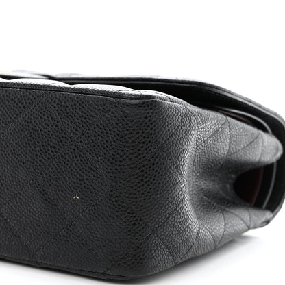 Chanel Caviar Quilted Jumbo Double Flap Black 11 of 15
