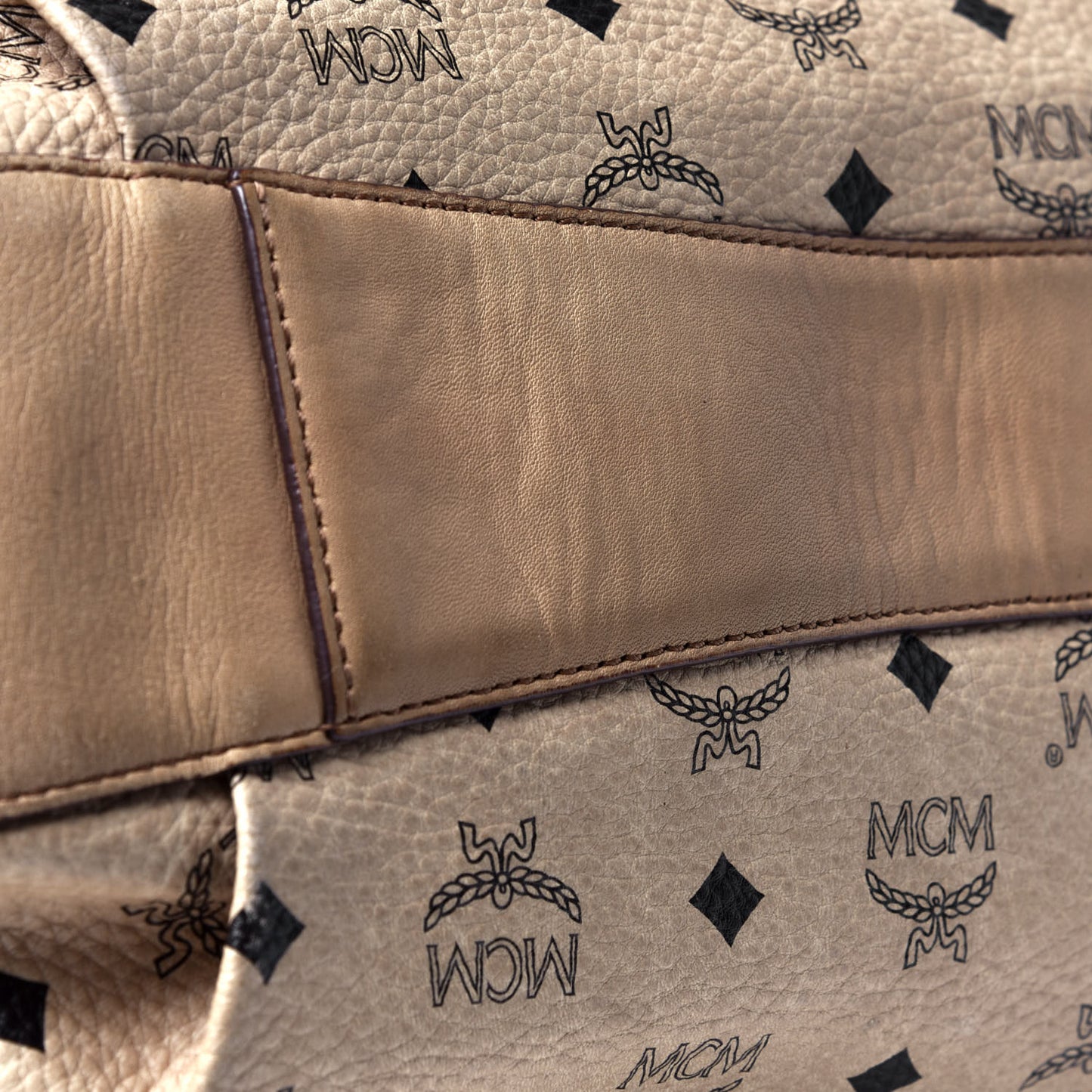 Visetos Medium Drawstring Shopper Beige