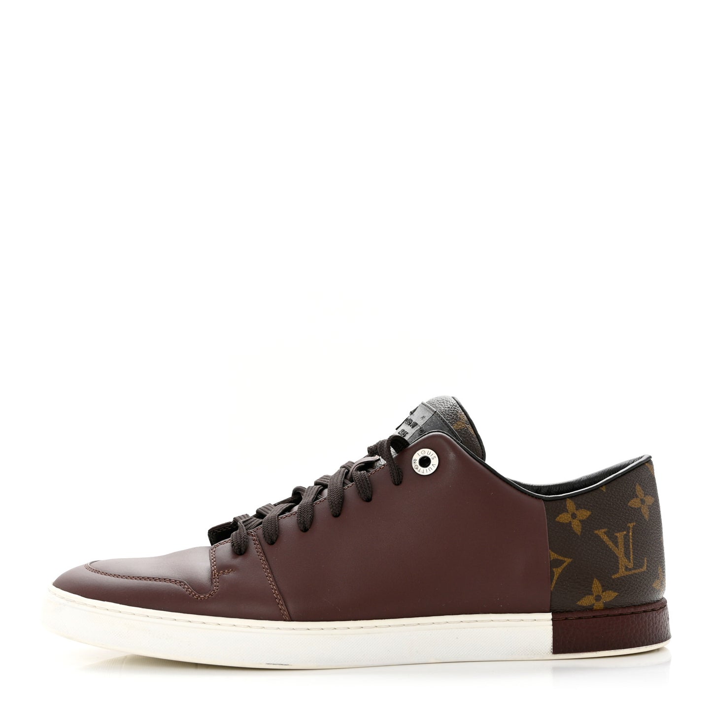 Calfskin Monogram Mens Frontrow Sneakers 8 Brown