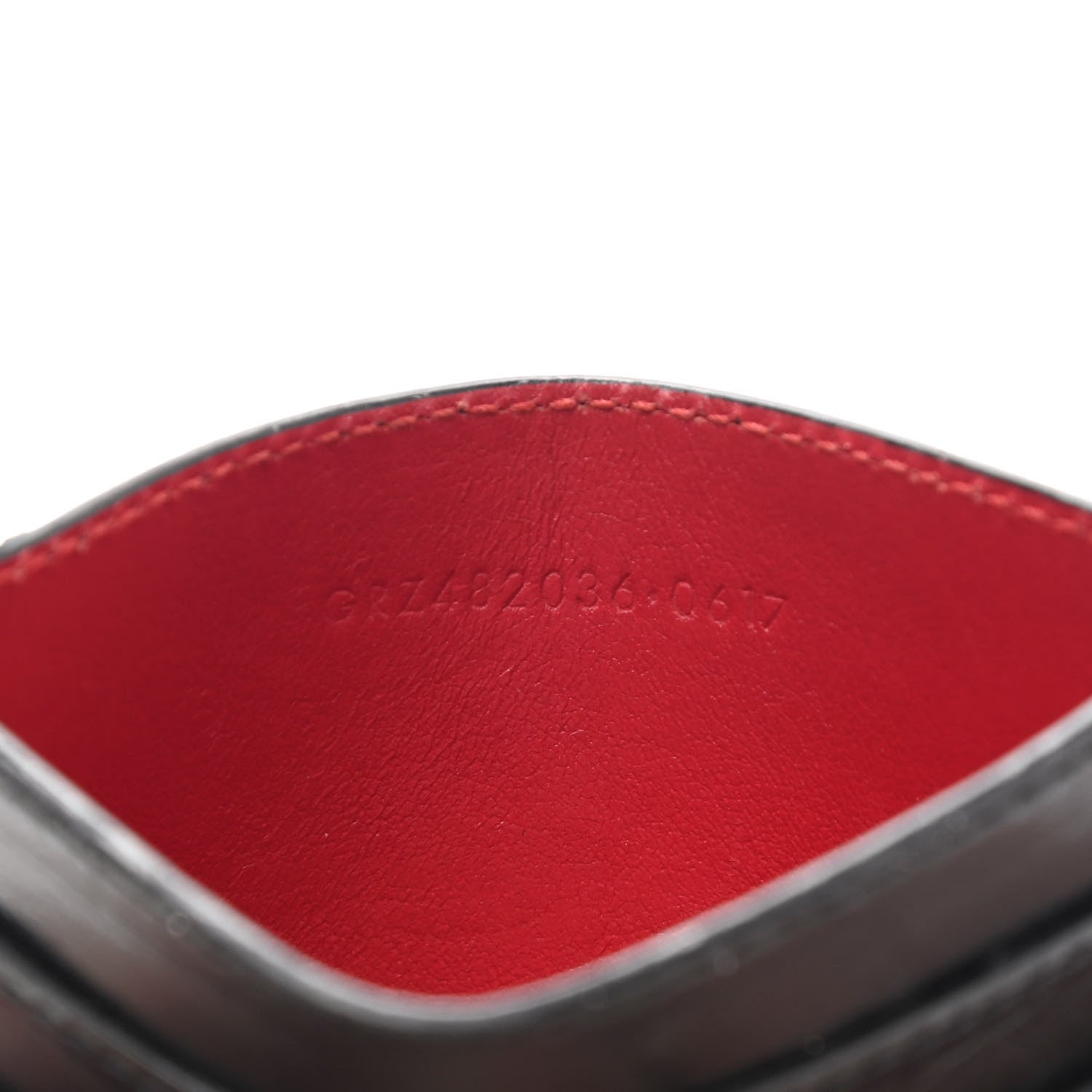 Saint Laurent Ribbed Calfskin Opium Monogram Credit Card Case Black 7 of 10