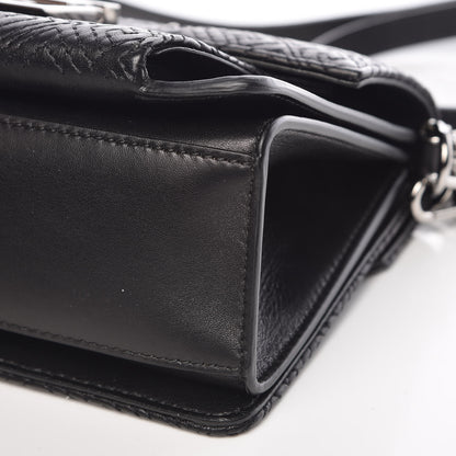 Givenchy Lambskin Embroidered Studded Small GV3 Shoulder Bag Black 9 of 9