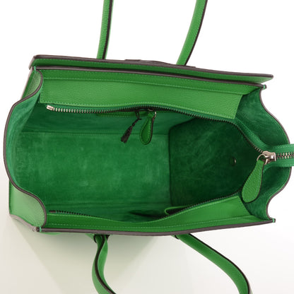 Celine Drummed Calfskin Micro Luggage Mint 5 of 9