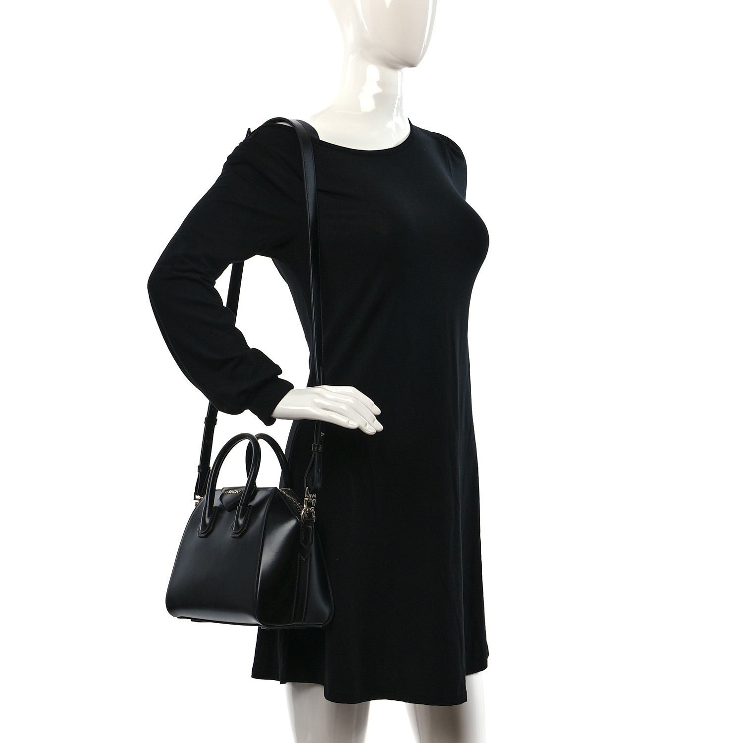 Givenchy Shiny Lord Calfskin Mini Antigona Black 2 of 8