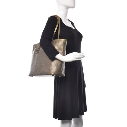 Chanel Grained Calfskin Large Shopping Fever Tote Gold 2 of 16