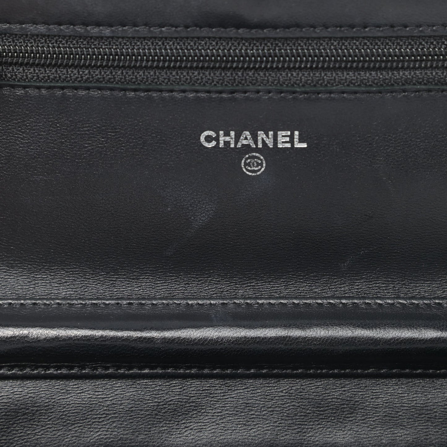 Lambskin Quilted Wallet On Chain WOC Black