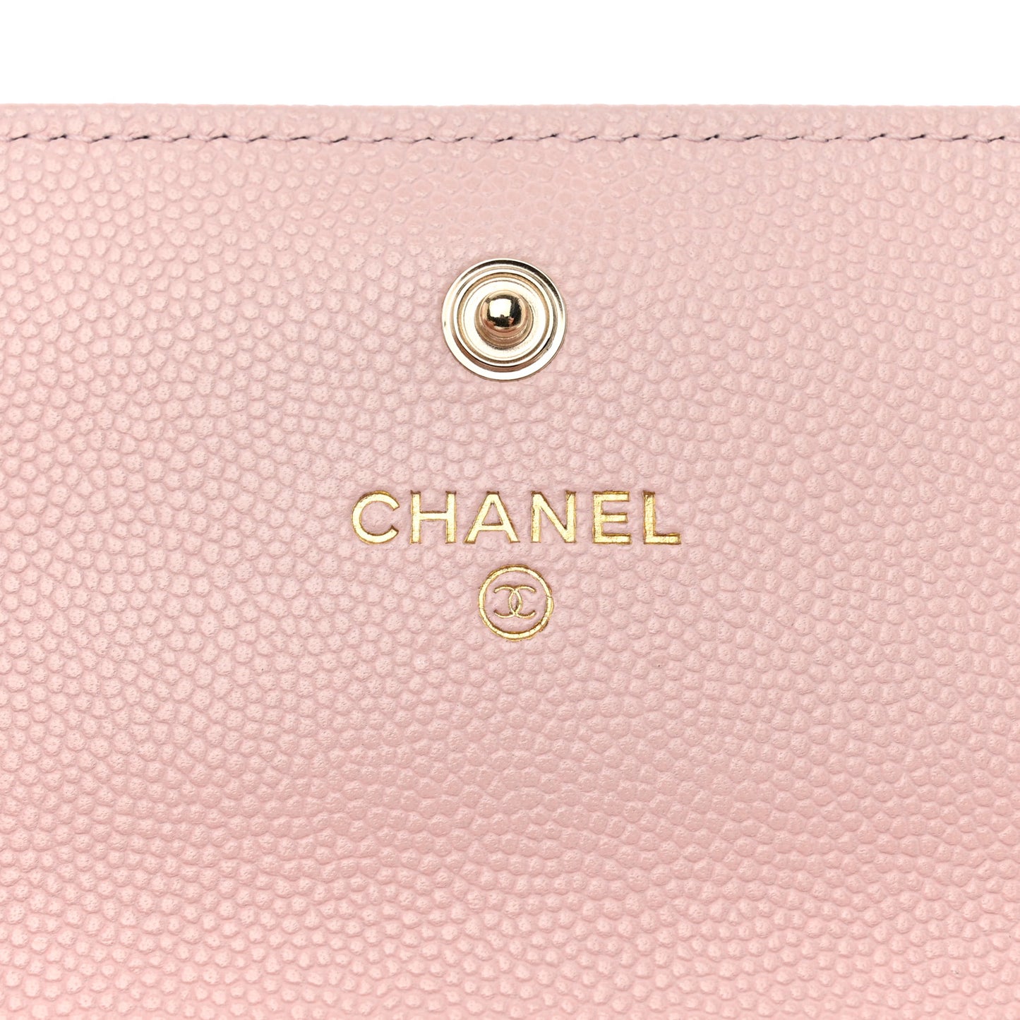 Caviar Quilted Crystal CC Large Gusset Flap Wallet Pink