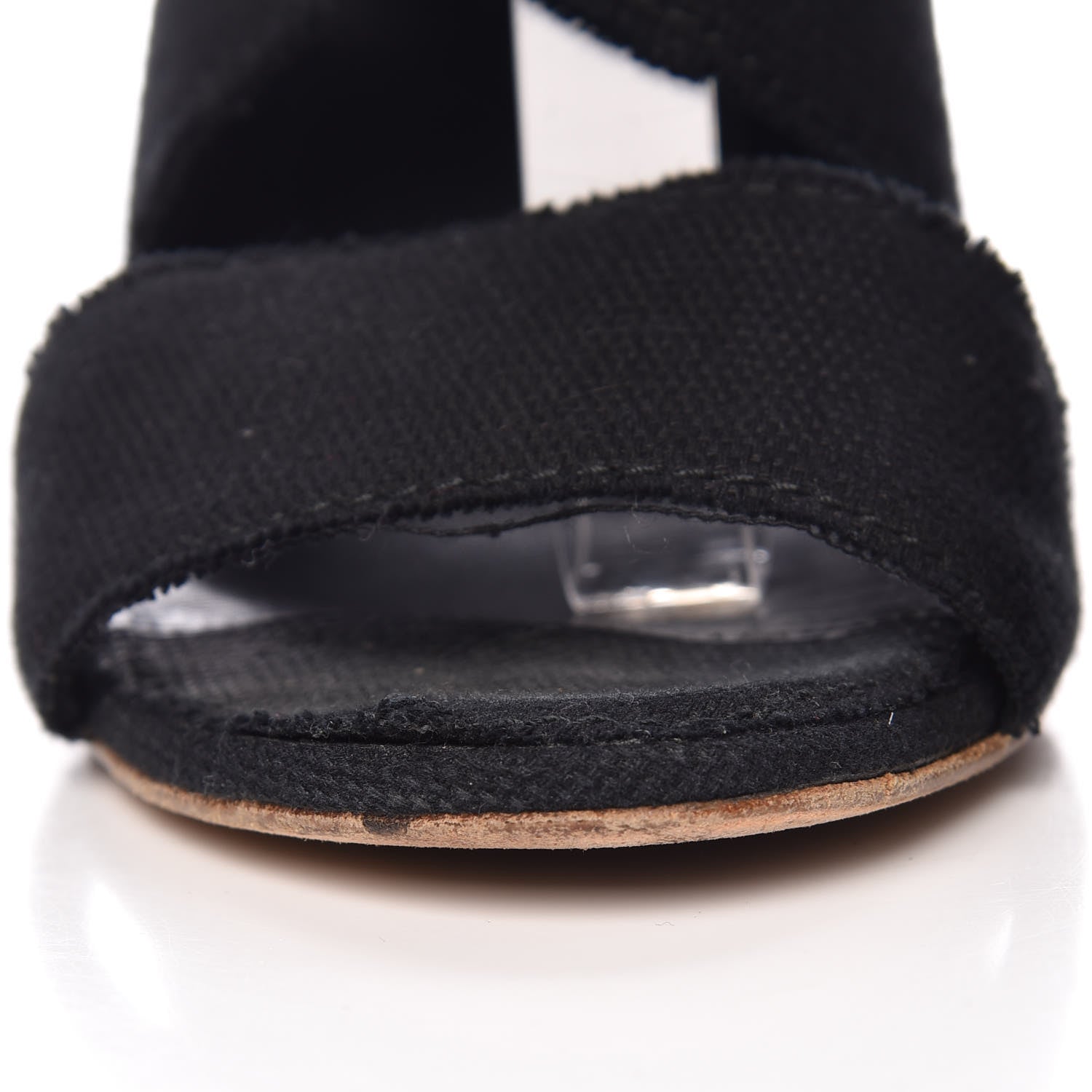 Chanel Canvas Heart CC Wedge Sandals 36.5 Black 13 of 18