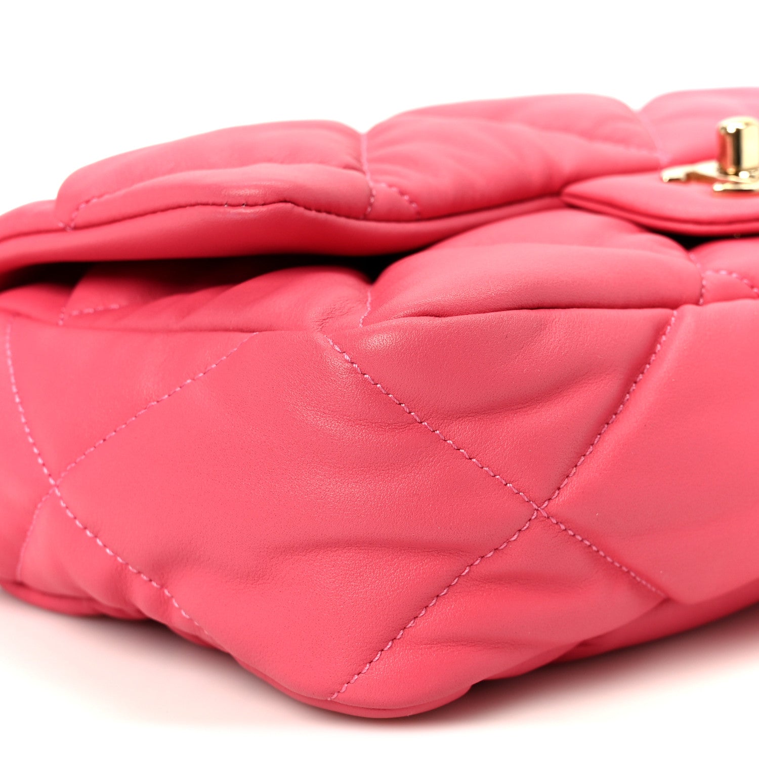 Chanel Calfskin Quilted Medium Bubbly Flap Pink 10 of 12