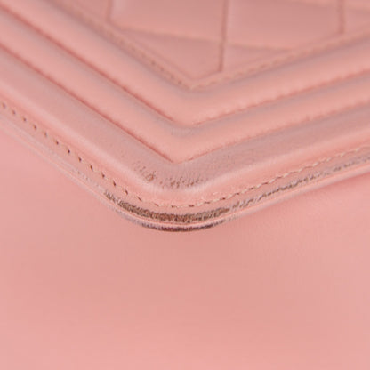 Chanel Lambskin Quilted New Medium Boy Flap Light Pink 10 of 12