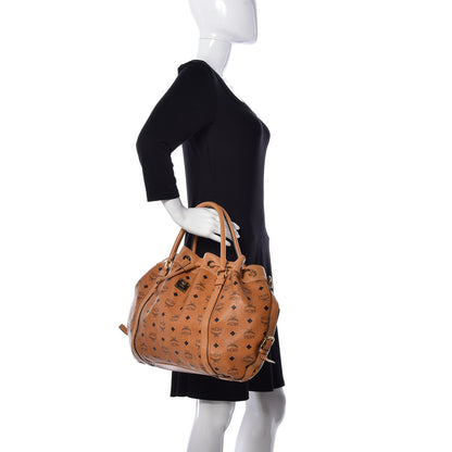 MCM Visetos Drawstring Shopper Cognac 3 of 10