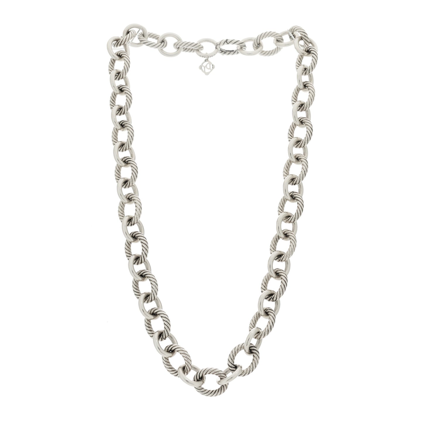 Sterling Silver 12mm Large Oval Link Necklace
