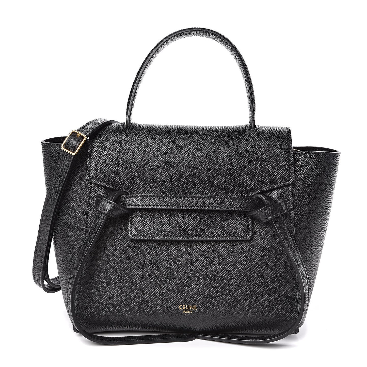 Grained Calfskin Nano Belt Bag Black