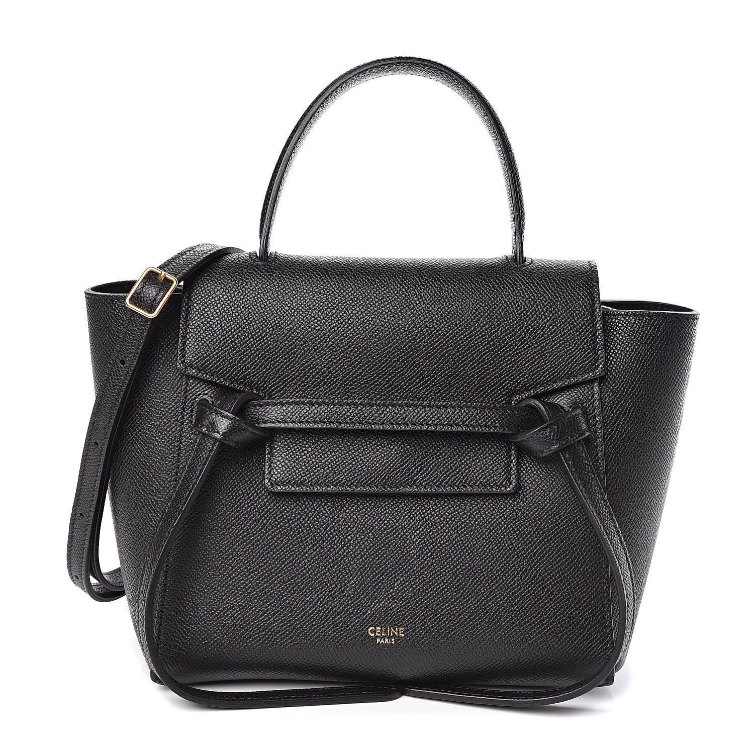 Celine Grained Calfskin Nano Belt Bag Black 1 of 10