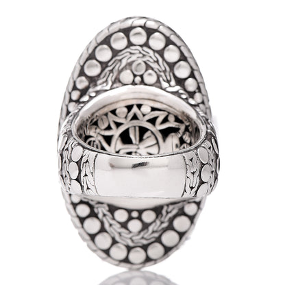 John Hardy Sterling Silver Dot Oval Ring 54 7 3 of 5